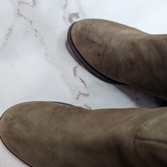 Cole Haan Boot Women 10 B Brown Calf Riding Leora Moto Pull Buckle - Picture 6 of 11